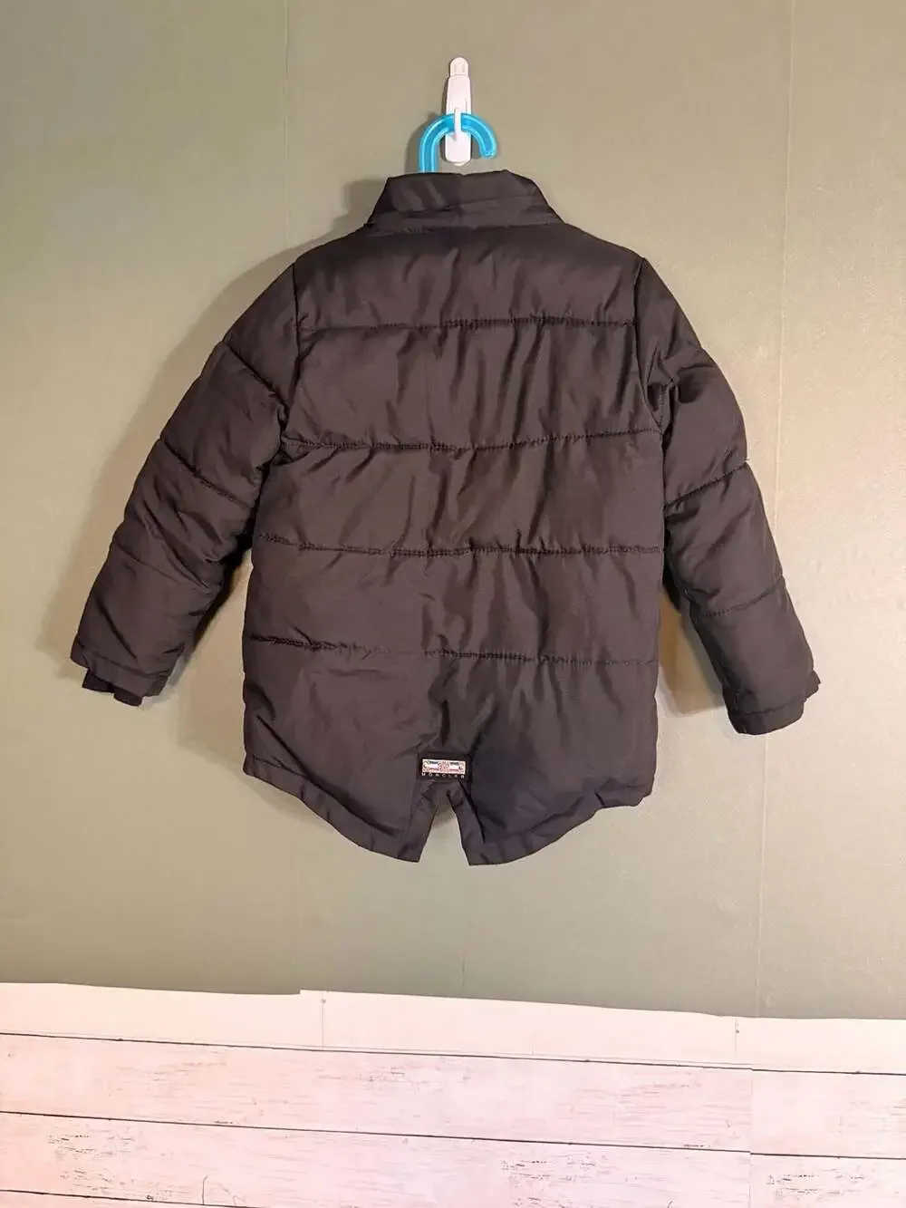 Moncler Kids Black Quilted Puffer Jacket Fleece Lined Coat Size XXL